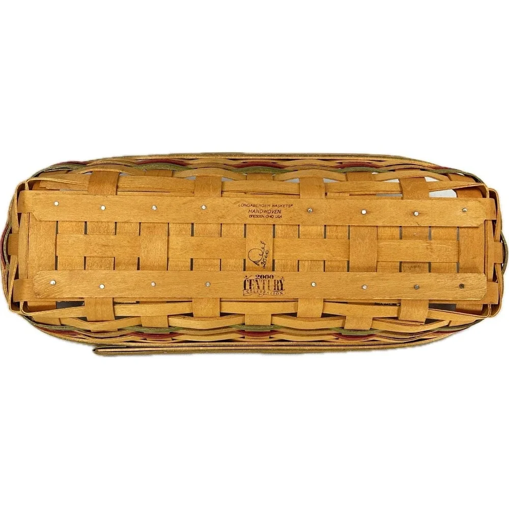 Longaberger 2000 Autumn‎ Reflections Small HARVEST BLESSINGS BASKET 2 Protectors